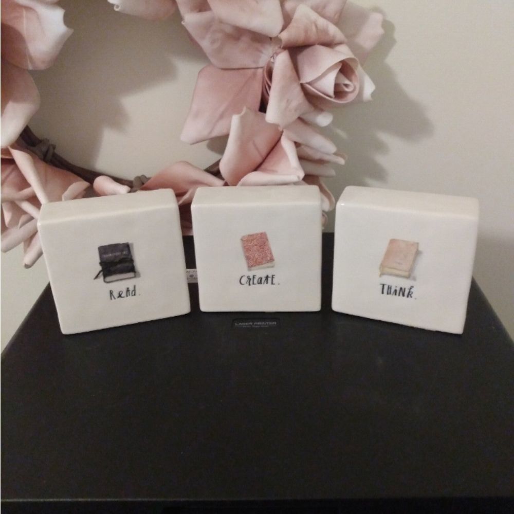 Rae Dunn Very Rare Read, Create, Think New Condition